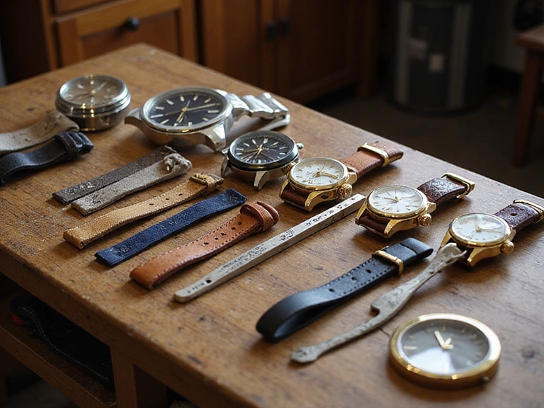 Premium watch materials showcase